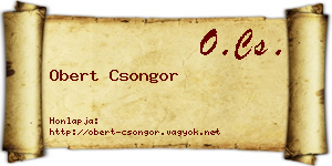 Obert Csongor névjegykártya