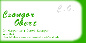 csongor obert business card